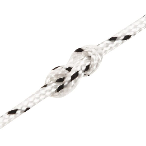 vidaXL Pletené lodné lano biele 2 mm x 50 m polyester – Obrázok 4