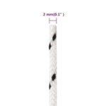 vidaXL Pletené lodné lano biele 2 mm x 50 m polyester – Obrázok 5