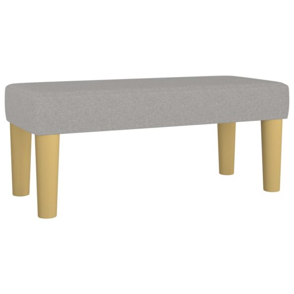 vidaXL Lavička bledosivá 70x30x30 cm látka – Obrázok 2