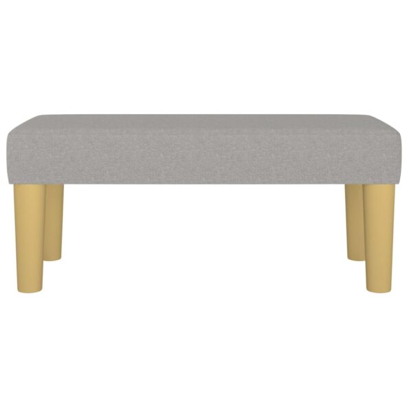 vidaXL Lavička bledosivá 70x30x30 cm látka – Obrázok 3