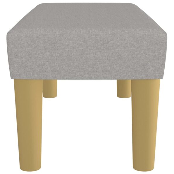 vidaXL Lavička bledosivá 70x30x30 cm látka – Obrázok 4
