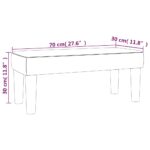 vidaXL Lavička bledosivá 70x30x30 cm látka – Obrázok 7
