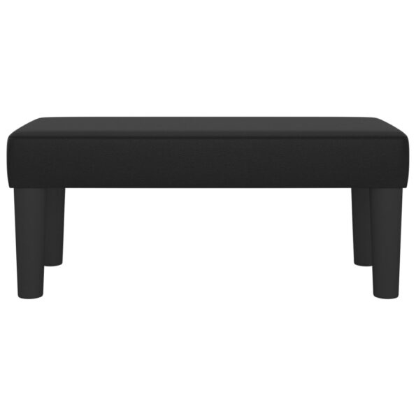 vidaXL Lavička čierna 70x30x30 cm umelá koža – Obrázok 3