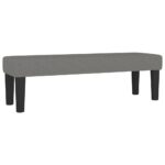 vidaXL Lavička tmavosivá 100x30x30 cm látka – Obrázok 2