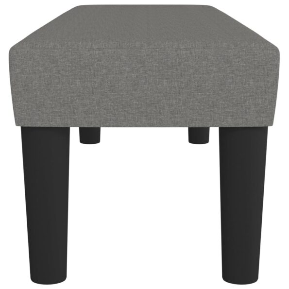 vidaXL Lavička tmavosivá 100x30x30 cm látka – Obrázok 4