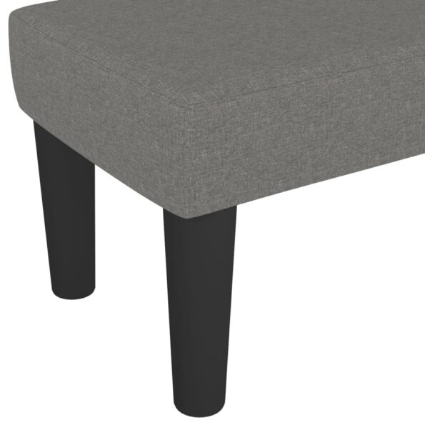 vidaXL Lavička tmavosivá 100x30x30 cm látka – Obrázok 5