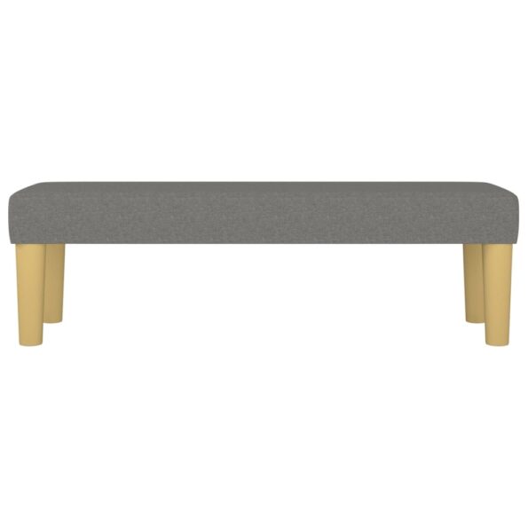 vidaXL Lavička tmavosivá 100x30x30 cm látka – Obrázok 3