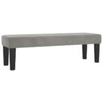 vidaXL Lavička bledosivá 100x30x30 cm zamat – Obrázok 2