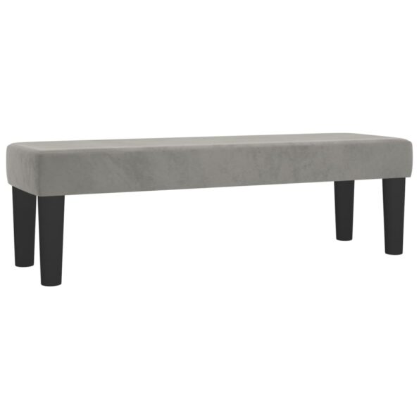 vidaXL Lavička bledosivá 100x30x30 cm zamat – Obrázok 2