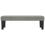 vidaXL Lavička bledosivá 100x30x30 cm zamat – Obrázok 3