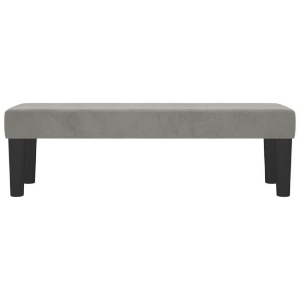 vidaXL Lavička bledosivá 100x30x30 cm zamat – Obrázok 3