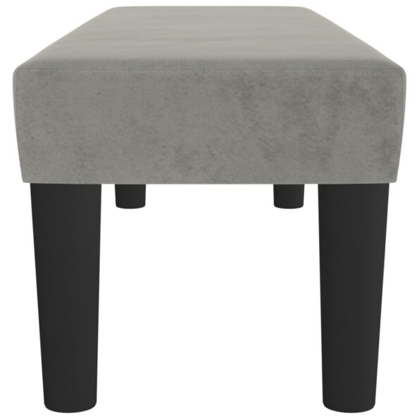 vidaXL Lavička bledosivá 100x30x30 cm zamat – Obrázok 4