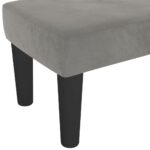 vidaXL Lavička bledosivá 100x30x30 cm zamat – Obrázok 5
