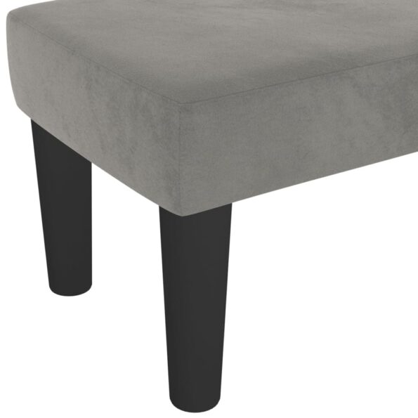 vidaXL Lavička bledosivá 100x30x30 cm zamat – Obrázok 5