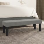 vidaXL Lavička bledosivá 100x30x30 cm zamat