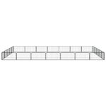 vidaXL Ohrádka pre psov 20 panelov čierna 100x50 cm práškovaná oceľ – Obrázok 2