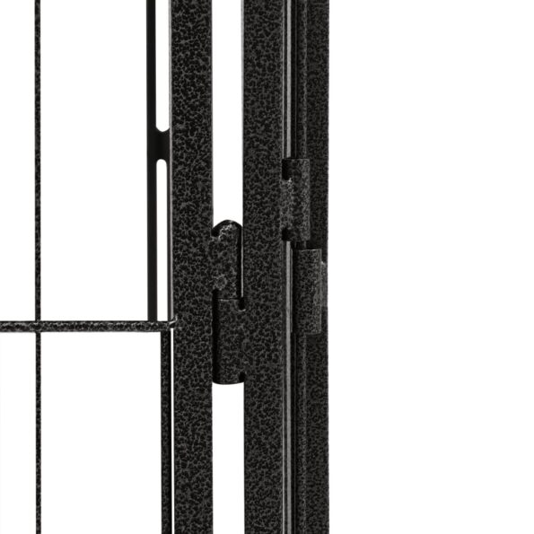 vidaXL Ohrádka pre psov 20 panelov čierna 100x50 cm práškovaná oceľ – Obrázok 5