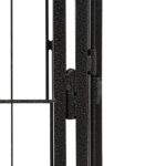 vidaXL Ohrádka pre psov 32 panelov čierna 100x50 cm práškovaná oceľ – Obrázok 5