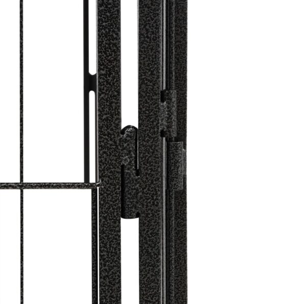 vidaXL Ohrádka pre psov 32 panelov čierna 100x50 cm práškovaná oceľ – Obrázok 5