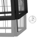 vidaXL Ohrádka pre psov 16 panelov čierna 100x50 cm práškovaná oceľ – Obrázok 5