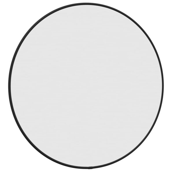 vidaXL Nástenné zrkadlo čierne Ø 50 cm okrúhle – Obrázok 3
