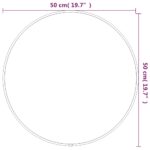vidaXL Nástenné zrkadlo čierne Ø 50 cm okrúhle – Obrázok 6
