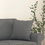 vidaXL Dekoratívne vankúše 2 ks tmavosivé 40x40 cm látka – Obrázok 5