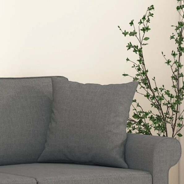 vidaXL Dekoratívne vankúše 2 ks tmavosivé 40x40 cm látka – Obrázok 5