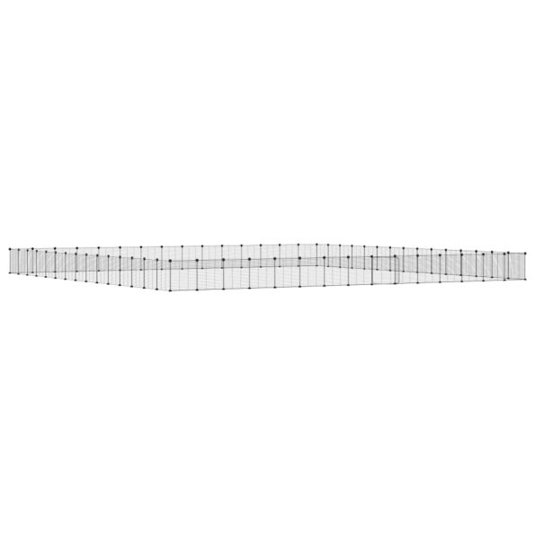 VidaXL 60-panelová klietka pre domáce zvieratá čierna 35x35 cm oceľ – Obrázok 2