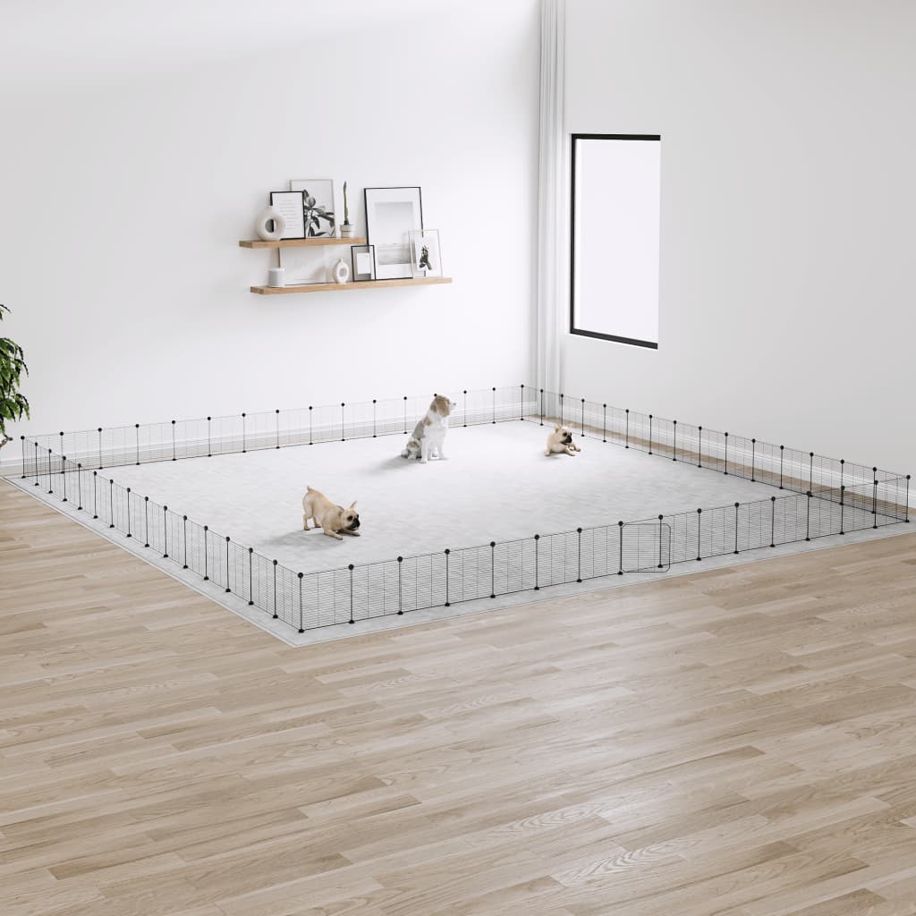 VXL8720287190639_m_en_hd_1.jpg VidaXL 60-panelová klietka pre domáce zvieratá čierna 35x35 cm oceľ – Obrázok 1