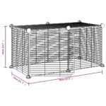 VidaXL 8-panelová klietka pre domáce zvieratá čierna 35x35 cm oceľ – Obrázok 4