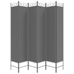 vidaXL 6-panelový paraván antracitový 240x220 cm látkový – Obrázok 4