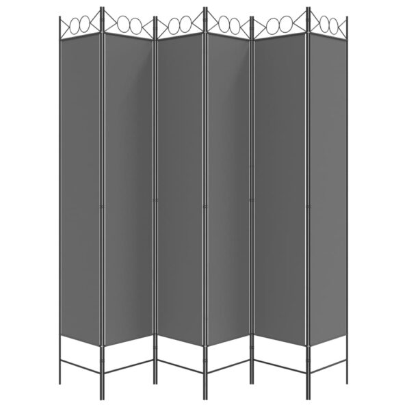 vidaXL 6-panelový paraván antracitový 240x220 cm látkový – Obrázok 4