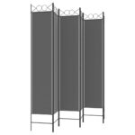 vidaXL 6-panelový paraván antracitový 240x220 cm látkový – Obrázok 5