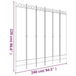 vidaXL 6-panelový paraván antracitový 240x220 cm látkový – Obrázok 8