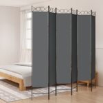 vidaXL 6-panelový paraván antracitový 240x220 cm látkový