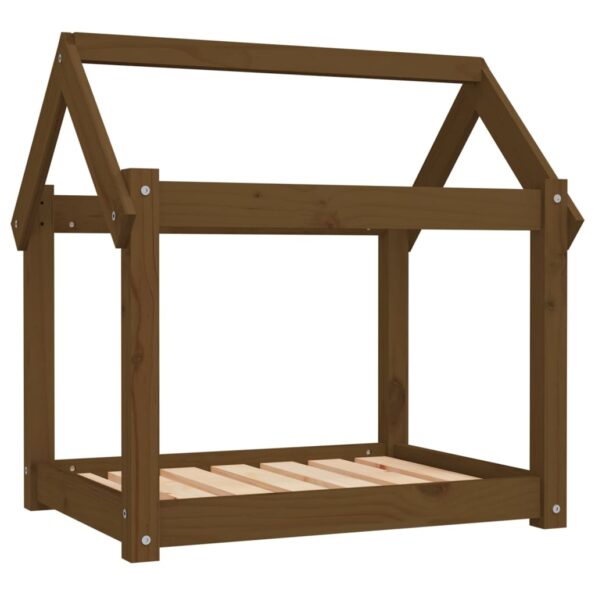vidaXL Posteľ pre psa medovohnedá 71x55x70 cm borovicový masív – Obrázok 2