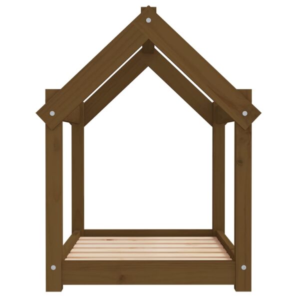 vidaXL Posteľ pre psa medovohnedá 71x55x70 cm borovicový masív – Obrázok 6