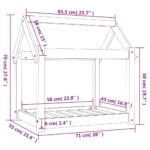 vidaXL Posteľ pre psa medovohnedá 71x55x70 cm borovicový masív – Obrázok 8