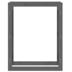 vidaXL Stojan na palivové drevo sivý 80x25x100 cm masívna borovica – Obrázok 5