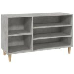 vidaXL Botník betónovo sivý 102x36x60 cm spracované drevo – Obrázok 2