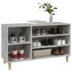 vidaXL Botník betónovo sivý 102x36x60 cm spracované drevo – Obrázok 4