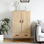 vidaXL Vysoká skrinka dub sonoma 69,5x31x115 cm kompozitné drevo – Obrázok 2