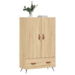 vidaXL Vysoká skrinka dub sonoma 69,5x31x115 cm kompozitné drevo – Obrázok 4