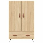 vidaXL Vysoká skrinka dub sonoma 69,5x31x115 cm kompozitné drevo – Obrázok 6