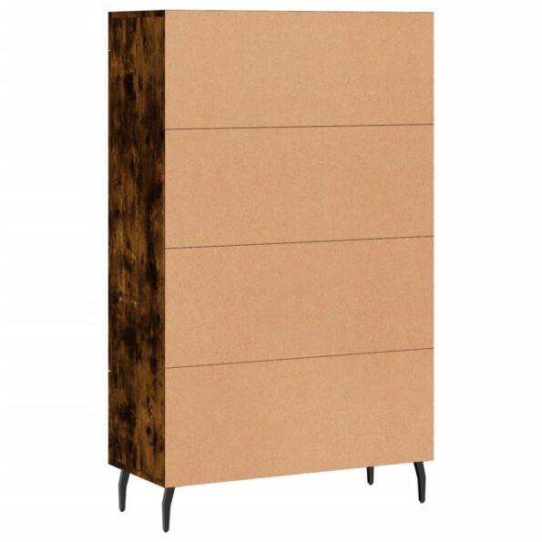 vidaXL Vysoká skrinka dymový dub 69,5x31x115 cm kompozitné drevo – Obrázok 8