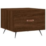 vidaXL Konferenčný stolík hnedý dub 50x50x40 cm spracované drevo – Obrázok 2