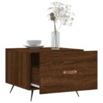 vidaXL Konferenčný stolík hnedý dub 50x50x40 cm spracované drevo – Obrázok 4