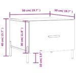 vidaXL Konferenčný stolík lesklý biely 50x50x40 cm kompozitné drevo – Obrázok 12
