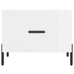 vidaXL Konferenčný stolík lesklý biely 50x50x40 cm kompozitné drevo – Obrázok 5